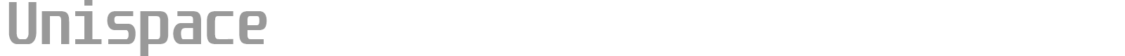 Unispace font preview
